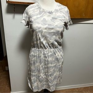 Gray/White Camo T-shirt Dress